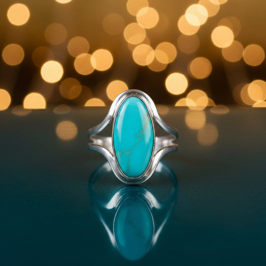 Lg Semiprecious Stone Inlay Rings