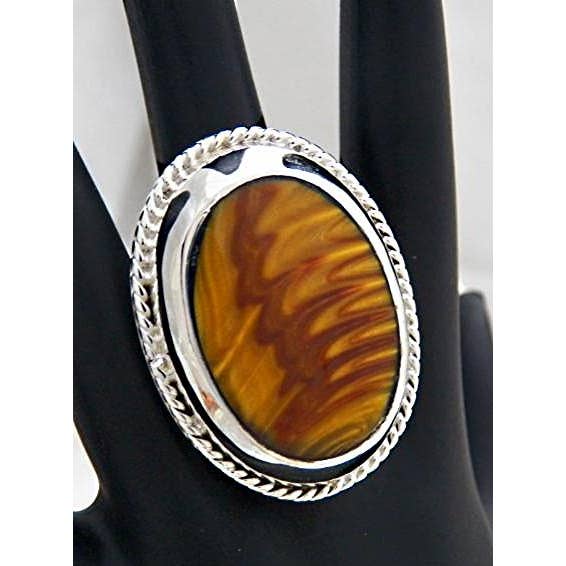 Oval Natural Stone Statement Ring