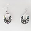 Earrings - Abalone Inlaid Geometric