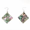 Earrings - Abalone Inlaid Geometric