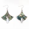 Earrings - Abalone Inlaid Geometric