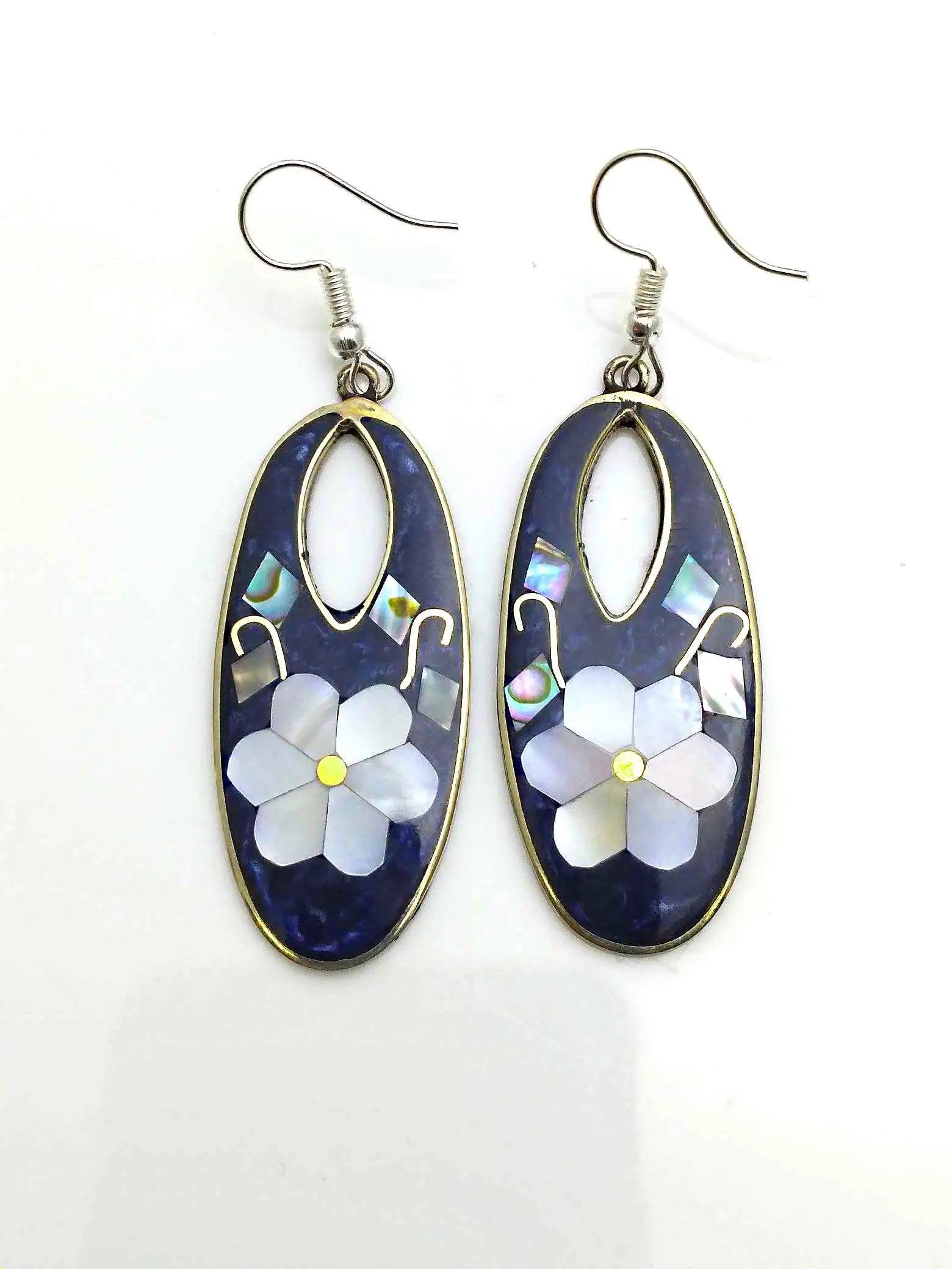 Earrings- Mother of Pearl Inlay