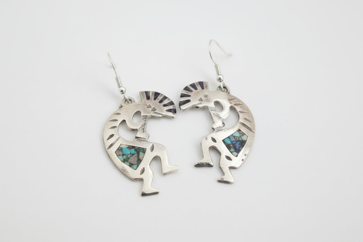 Earrings - Abalone Inlaid Design
