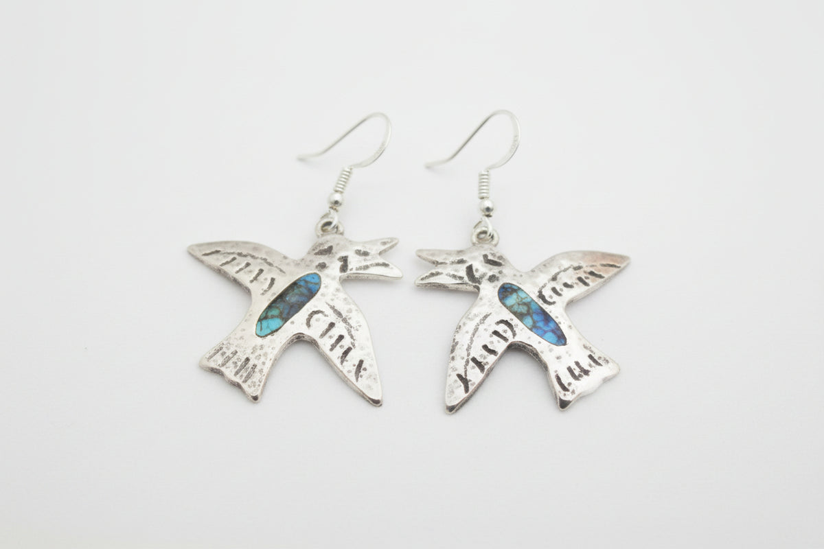 Earrings - Abalone Inlaid Design