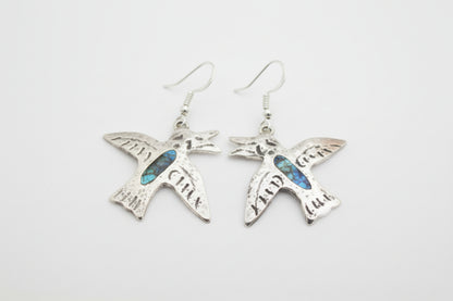 Earrings - Abalone Inlaid Design