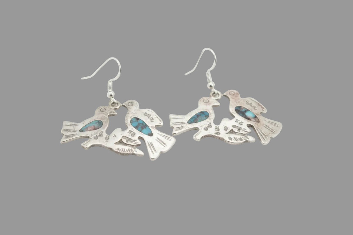 Earrings - Abalone Inlaid Design