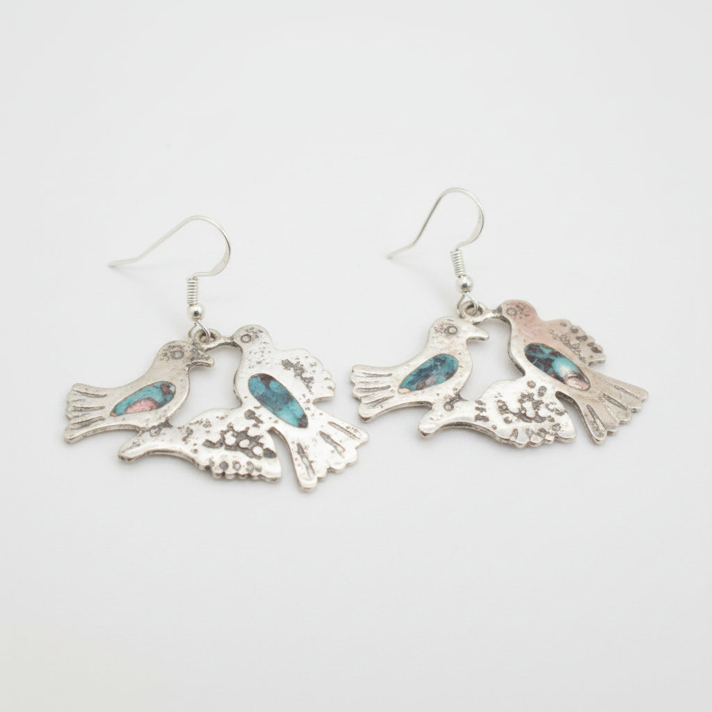 Earrings - Abalone Inlaid Design