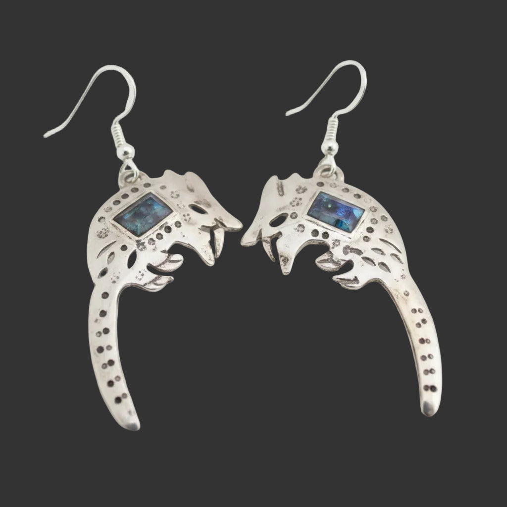 Earrings - Abalone Inlaid Design