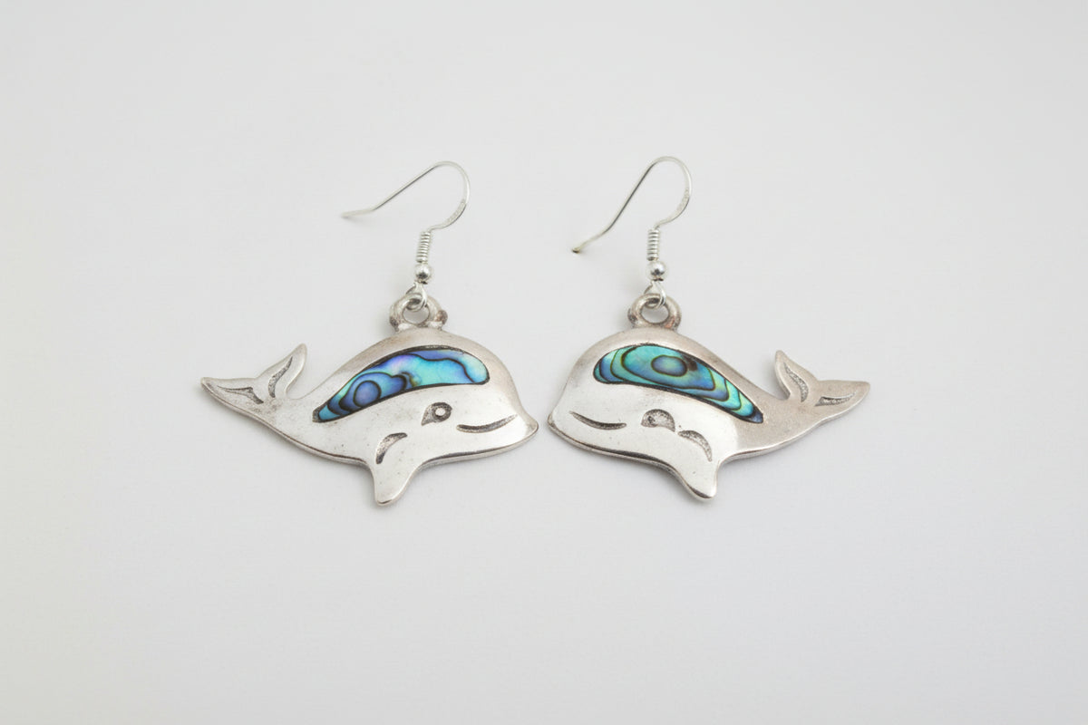 Earrings - Abalone Inlaid Design