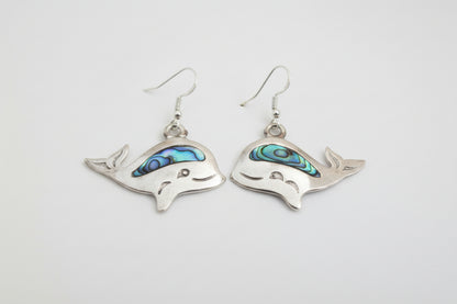 Earrings - Abalone Inlaid Design
