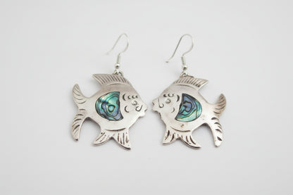 Earrings - Abalone Inlaid Design