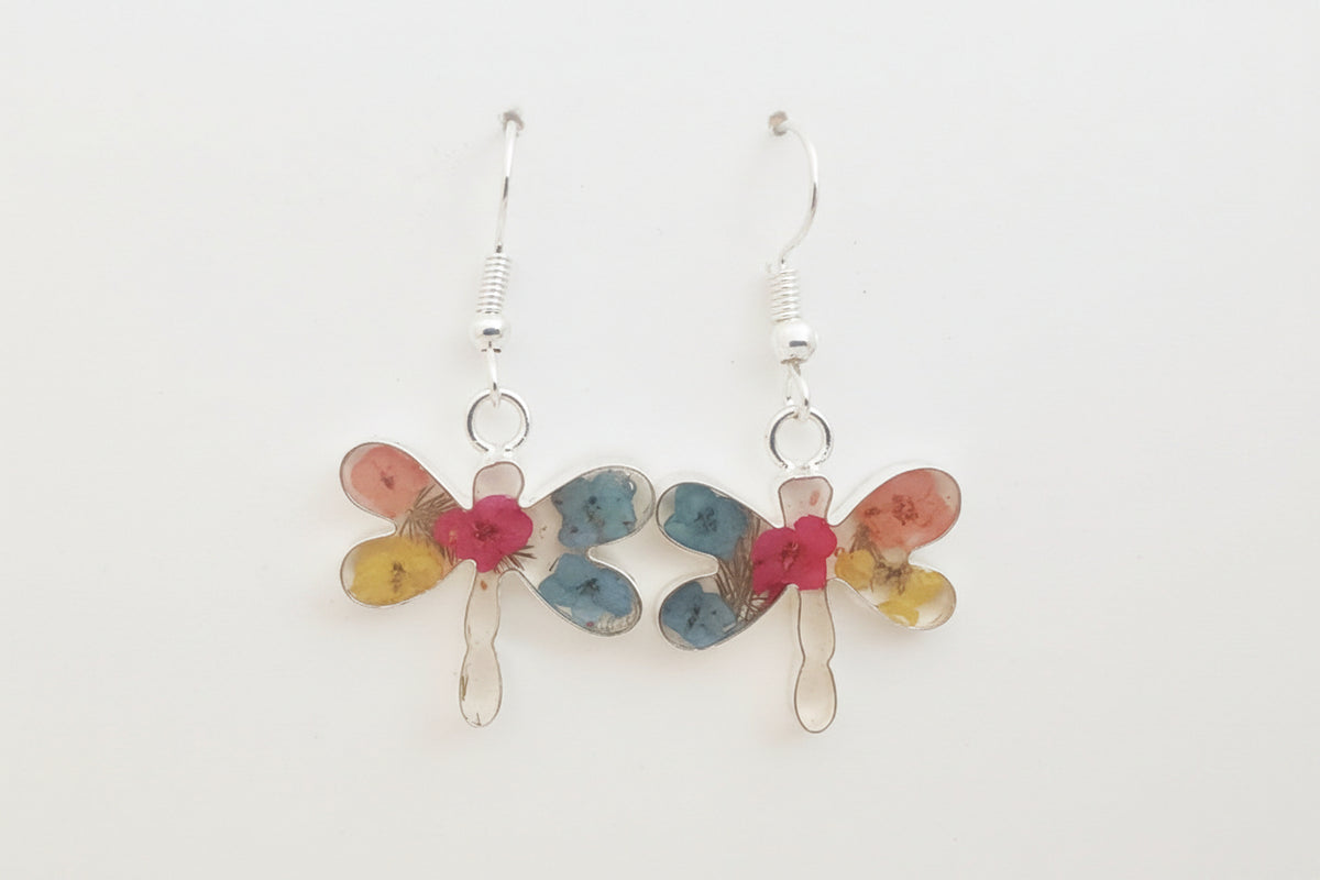 Earrings - Miniature Wildflower Terrarium Earrings