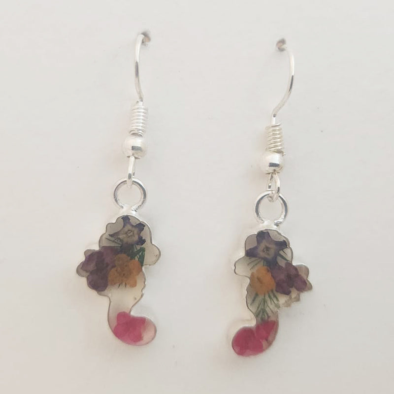 Earrings - Miniature Wildflower Terrarium Earrings