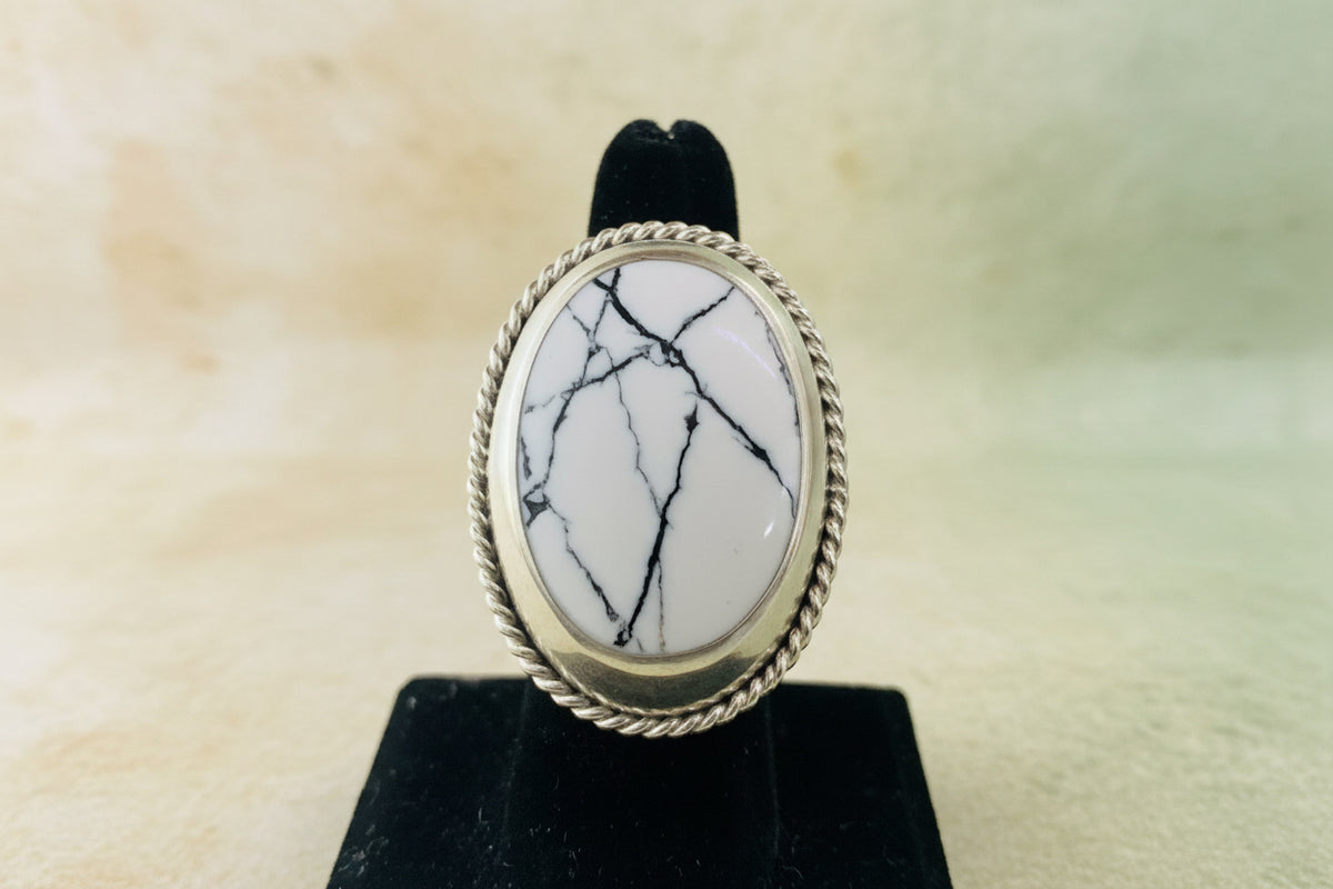 Oval Natural Stone Statement Ring