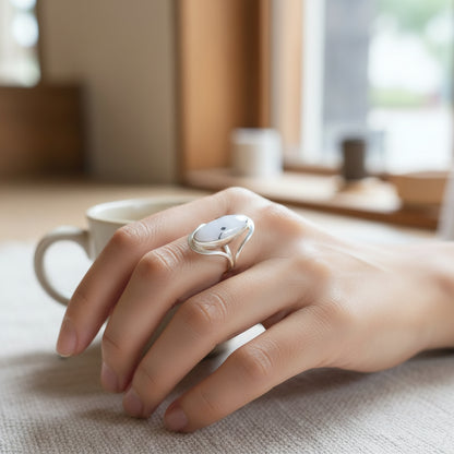 Lg Semiprecious Stone Inlay Rings