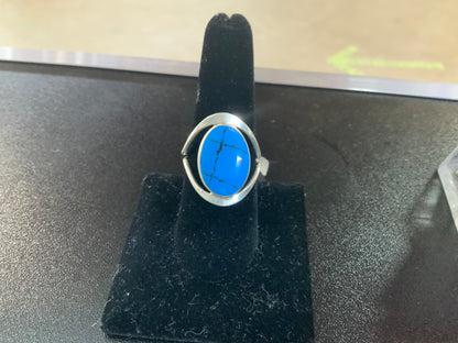 Lg Semiprecious Stone Inlay Rings