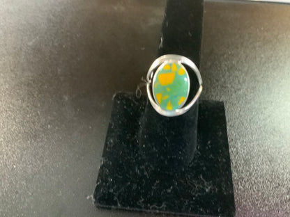 Lg Semiprecious Stone Inlay Rings