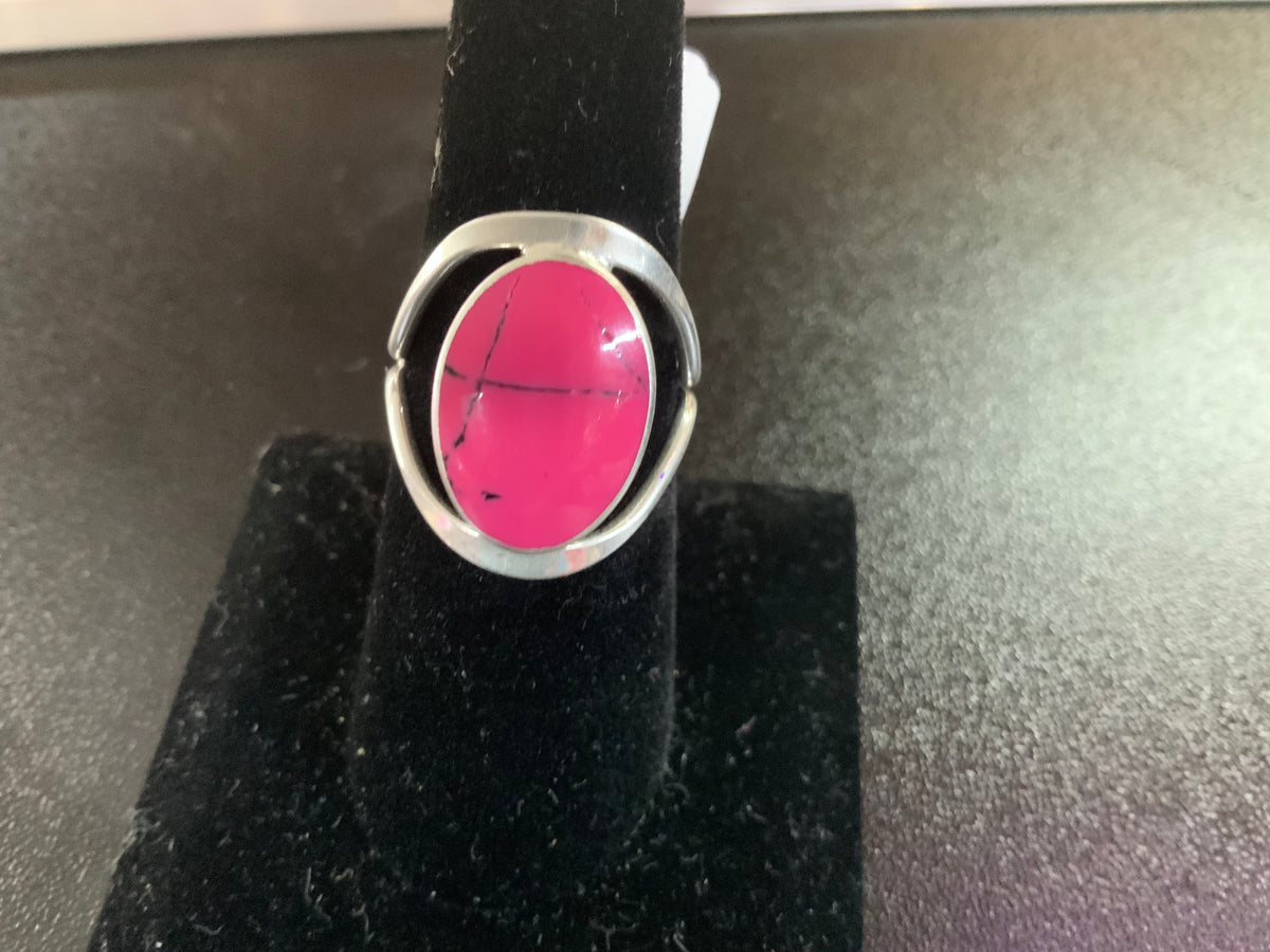 Lg Semiprecious Stone Inlay Rings