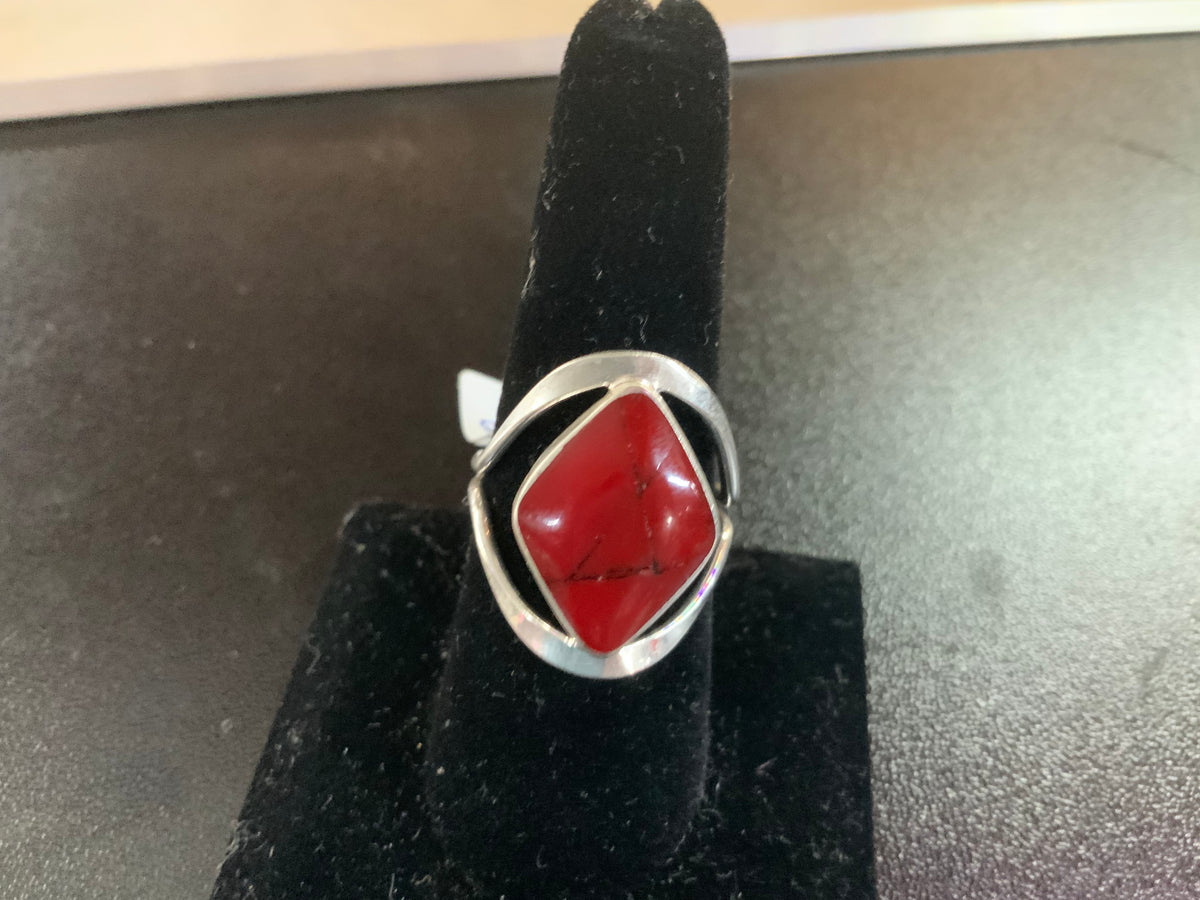 Lg Semiprecious Stone Inlay Rings