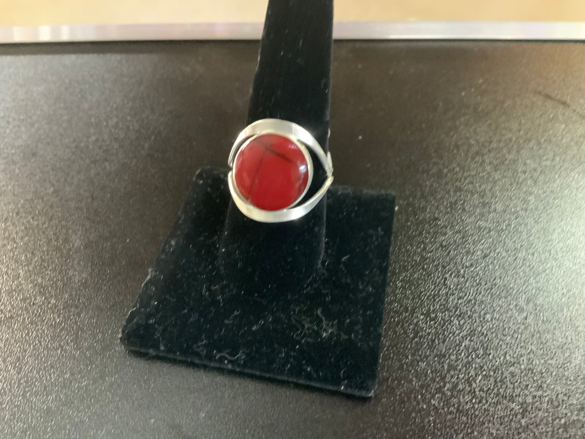 Lg Semiprecious Stone Inlay Rings