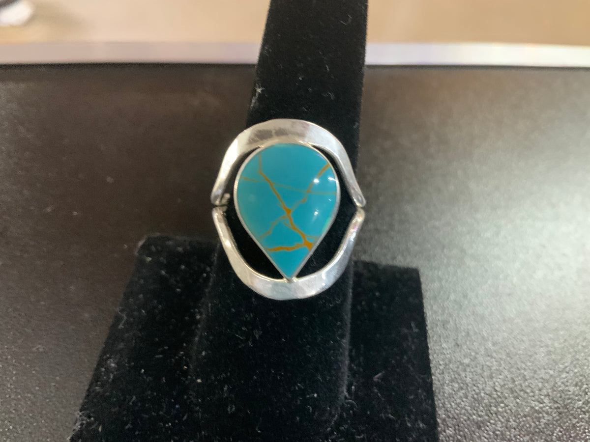 Lg Semiprecious Stone Inlay Rings