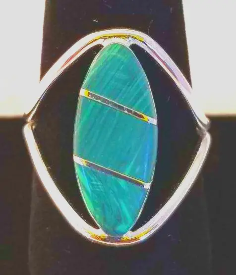Western Sunset Silver Ring
