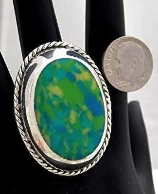 Oval Natural Stone Statement Ring