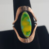 Large Semiprecious Stone Inlay Pure Healing Copper Flip Ring