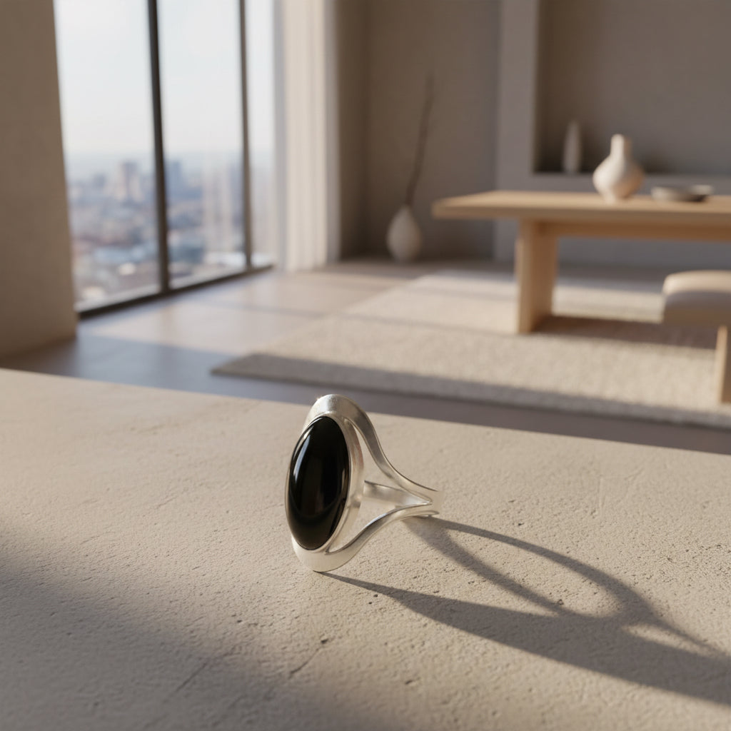Lg Semiprecious Stone Inlay Rings