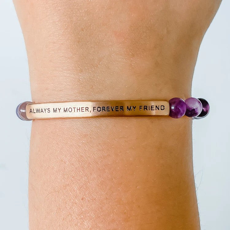 Bracelet: Always my Mother -Amethyst