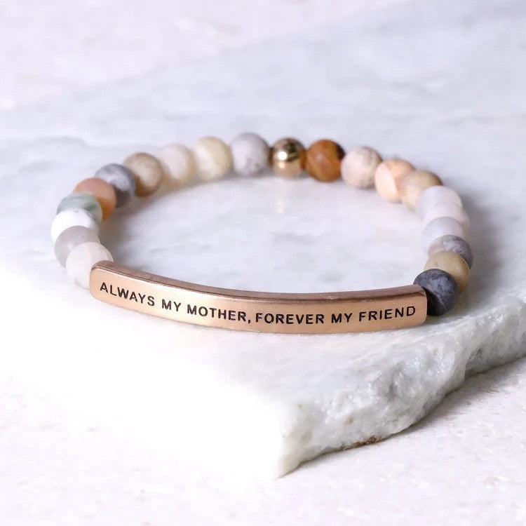 Bracelet: Always My Mother - Bamboo Agate