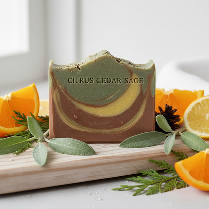 Citrus cEDAR AND sAGE bar soap