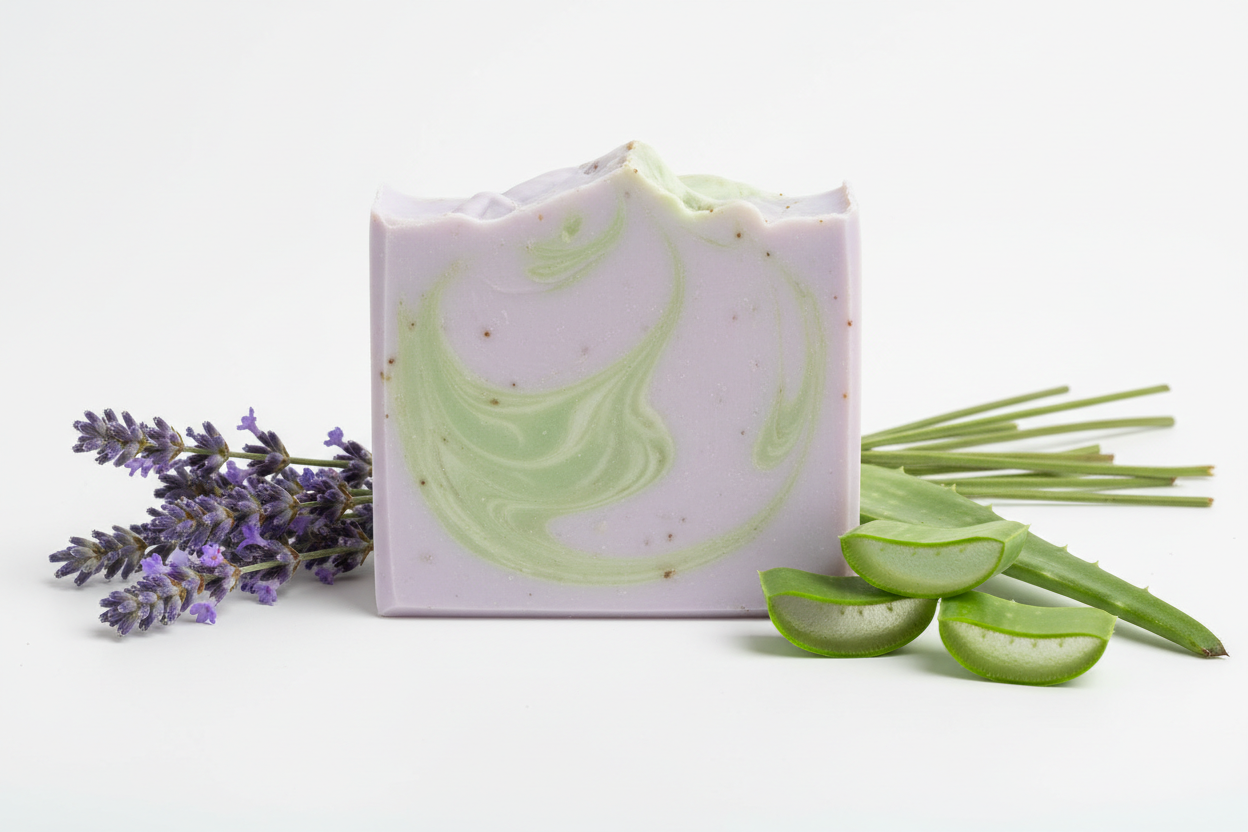 Create a picture of Lavender & Aloe Soap