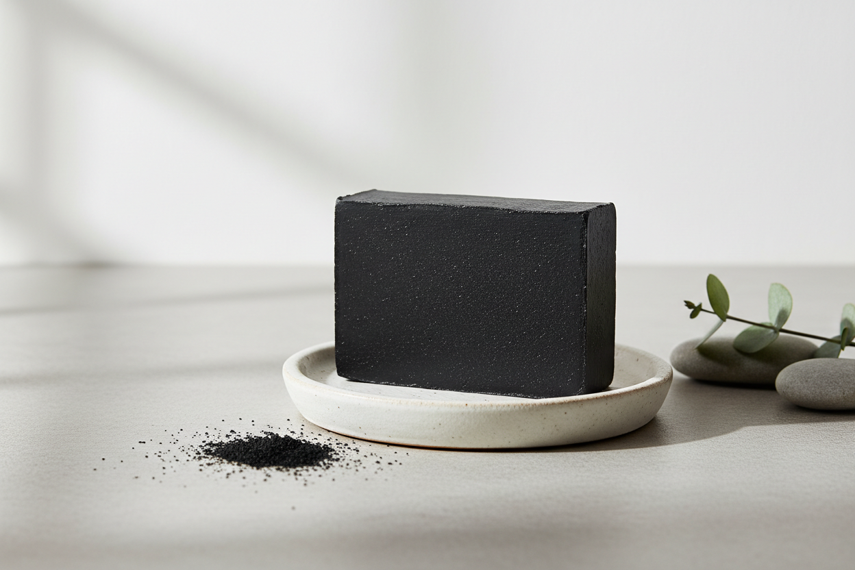 create an image of Activated Charcoal Soap