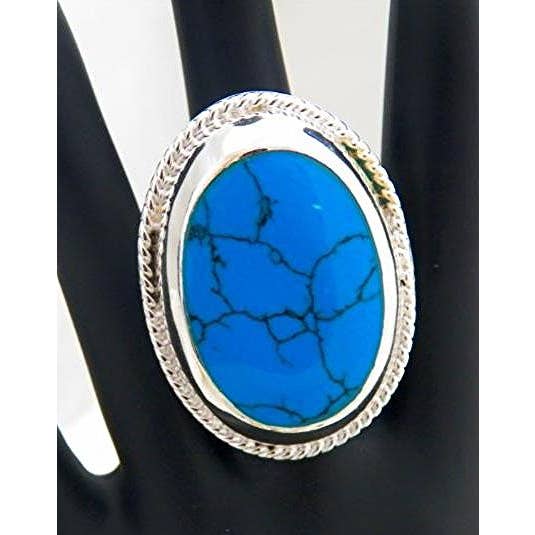 Oval Natural Stone Statement Ring