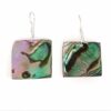 Earrings - Abalone Inlaid Geometric