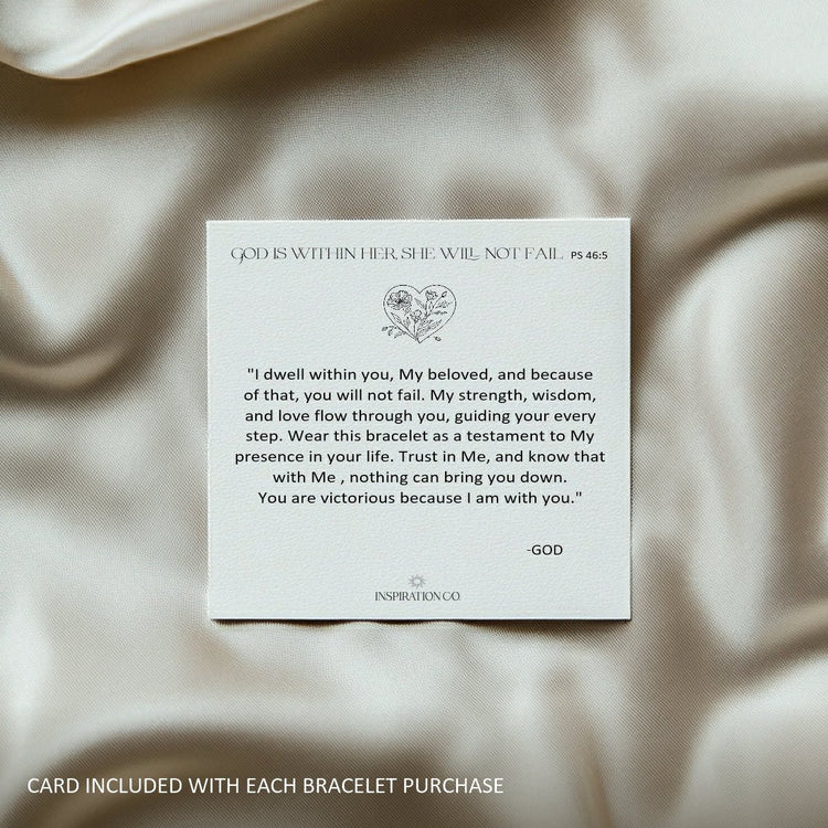 Bracelet: God is Within Her - Pink Quartz