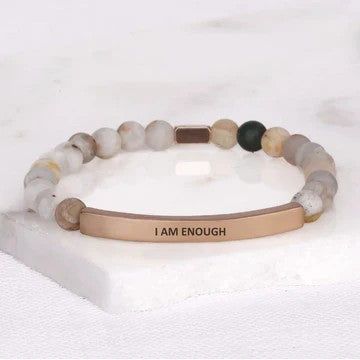 Bracelet: I am Enough - Bamboo Agate
