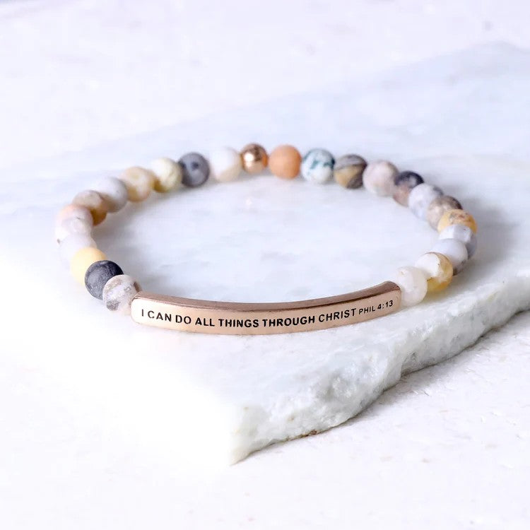 Bracelet: I Can Do - Bamboo Agate