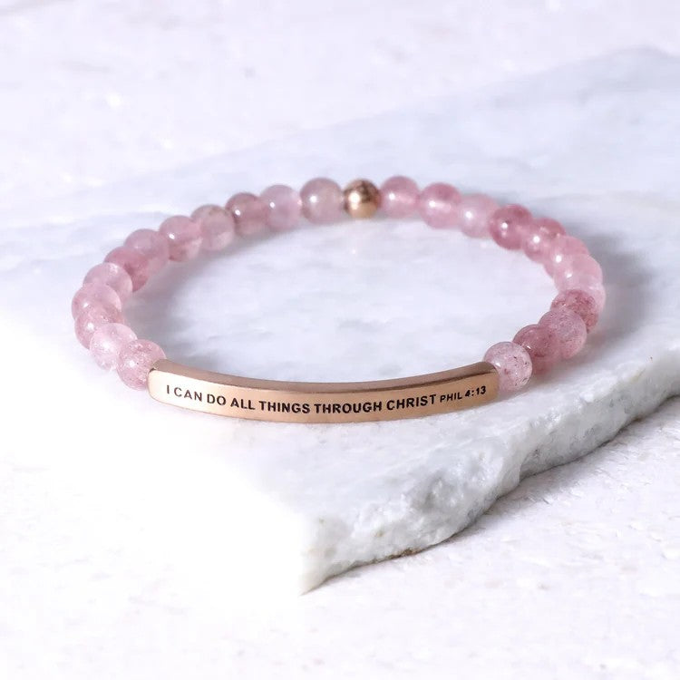 Bracelet: I Can Do - Pink Quartz