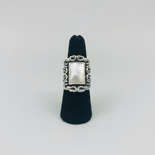 Spartan Shield Silver Statement Ring
