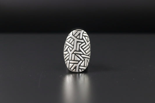 Geometric Silver Statement Ring