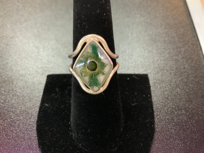 Wildflower Silver Terrarium Ring