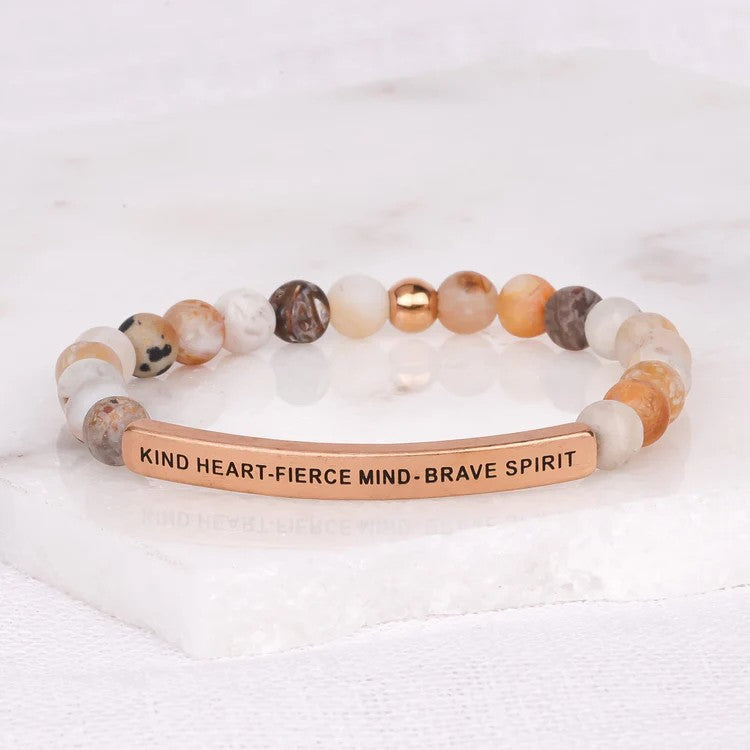 Bracelet: Kind Heart - Bamboo Agate