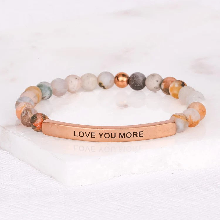 Bracelet: Love You More - Bamboo Agate